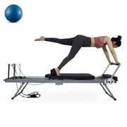 Docred Foldable Pilates Reformer,Quiet Pilates Reformer Workout Machine with Spring for Home GymBeginnersUp to 300 lbs Weight Capacity