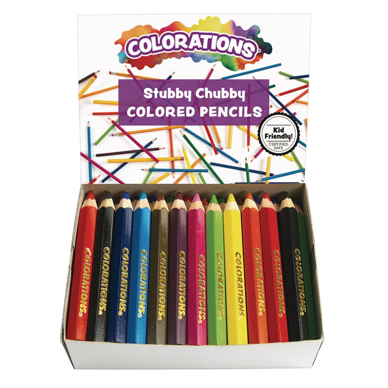 Colorations Stubby Chubby Colored Pencils Set of 48 (Item STUBPEN