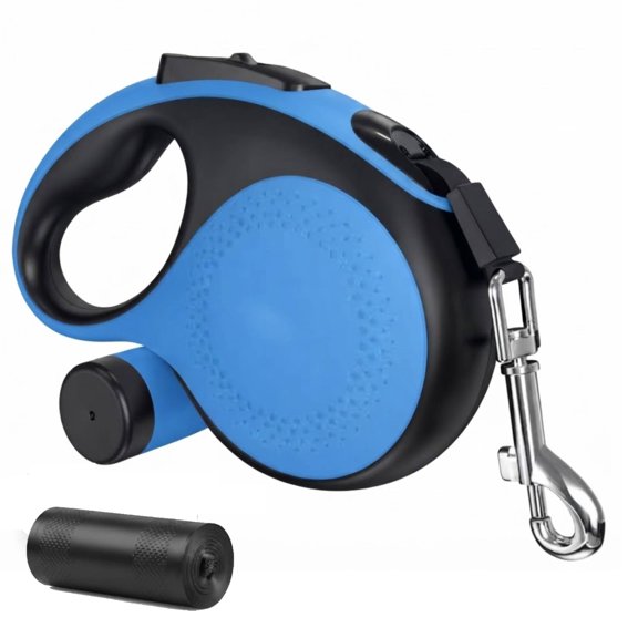 16 ft Retractable Dog Leash Blue-Heavy Duty Retractable Pet Leash,Dog leash retractable with Anti-Slip Grip for Medium to Large Dogs up to 110 lbs