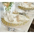 thumbnail image 3 of Gold Wood Carved Trivet Round Placemats for Dining Table Heat Resistant Easy to Care Table Mats Kitchen and Décor Set of 2 Pieces, 3 of 7
