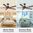thumbnail image 6 of 60" Low Profile Black Ceiling Fan - No Light, 6 of 8
