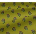 thumbnail image 5 of oneOone Viscose Jersey Lime Green Fabric Floral Block Sewing Craft Projects Fabric Prints By Yard 60 Inches, 5 of 5