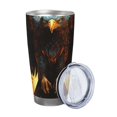 thumbnail image 2 of Honeii Cool Black Eagle Print 20OZ Car Cup, Insulated Stainless Steel Travel Mug with Lid and Straw, Keep Your Drinks Hot and Cold-Straw Three-piece Set, 2 of 8
