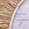 thumbnail image 5 of Round Vinyl Fitted Tablecloth with Flannel Backing Elastic Edge Design Table Cover Waterproof Oil-Proof Plastic Table Cloth Stain-Resistant Wipeable for 45"-52" Round, 5 of 6