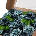 thumbnail image 4 of DOLITY Foam Roses Artificial Flowers 25Pcs W/ Stems Wedding Party Gifts Wedding Bouquet C, 4 of 9