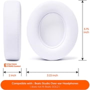 Replacement Ear Pads for Beats Studio 2.0 / 3.0 Wired & Wireless B0500 / B0501 – Memory Foam Cushions
