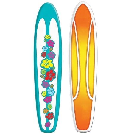 12 Pack Beistle Luau Party Jointed Surfboard Decorations