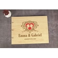 thumbnail image 4 of Darling Souvenir Personalized Engraved Laser Cut Wedding Guest Book Wooden Cover Sign-in Book Registry Guestbook Scrapbook-C6, 4 of 7