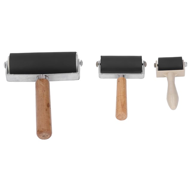 Rodillo para manualidades, 3 piezas de rodillos de goma, suministros para manualidades Brayer, diseñado para el futuro