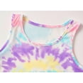 thumbnail image 2 of Beezizac Trendy Tie Dye Spiral Pajamas for Girls 2-Piece Soft Tank Top & Shorts PJ Set Jammies Size 6, 2 of 7