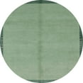 thumbnail image 1 of Ahgly Company Machine Washable Indoor Round Abstract Green Area Rugs, 8' Round, 1 of 7