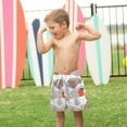 thumbnail image 4 of FORMRS Boys Swim Trunks Quick Dry Mesh Liner Boardshorts Sizes XS-XL, Snow Cartoon Houses, 4 of 7
