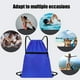 thumbnail image 4 of Mochila deportiva impermeable con cordón y bolsillo pequeño - Bolsa ligera de tela Oxford para guardar artículos esenciales de gimnasio, viajes y fitness Aestivo | Azul | AESTIVO, 4 of 7