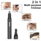 thumbnail image 2 of Recortador de pelo de nariz (negro) adecuado para hombres y mujeres, profesional 2 en 1, sin dolor, recortador de pelo de nariz y orejas, recargable por USB, impermeable, seco y húmedo, seguro, cómodo, 2 of 5
