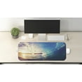 thumbnail image 2 of Ocean Computer Mouse Pad, Sunrise on Waves Surfer Perspective Surreal Coastal Charm Sports Lifestyle Scene, Rectangle Non-Slip Rubber Mousepad Large, 31" x 12", Blue Pale Mauve, by Ambesonne, 2 of 2