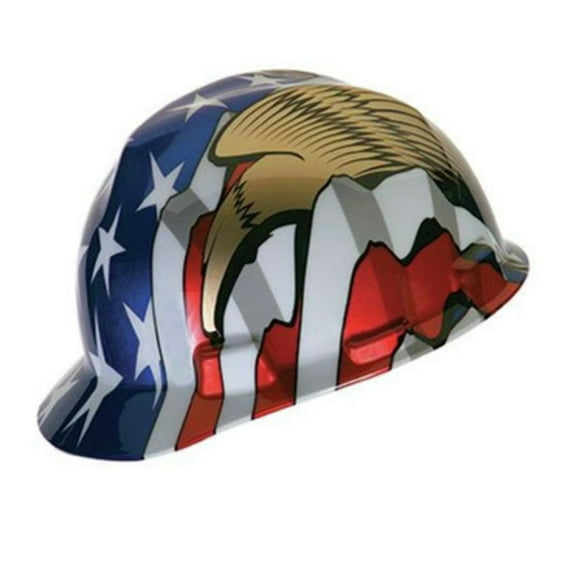 American Freedom Series V-Gard Slotted Protective Cap - American Flag with 2 Eagles