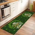 thumbnail image 3 of St. Patrick’s Day Shamrock 2'x6' Runner Rug, Dark Green Books Cups Lucky Leaf Washable Non-Slip Area Rugs for Hallway Kitchen Floor Bedroom Entryway, Laundry Carpet Decoration Indoor Mat, 3 of 9