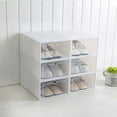 thumbnail image 5 of PENGXIANG 1Pcs Plastic Shoebox Storage Box Transparent Crystal Storage Household Shoebox Drawer Storage Organizer Green 1pc L, 5 of 5