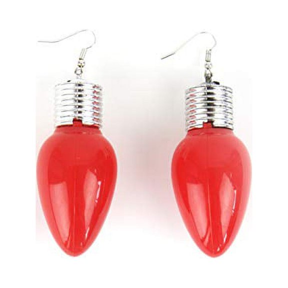 Festive Light Up Red Bulb Earrings