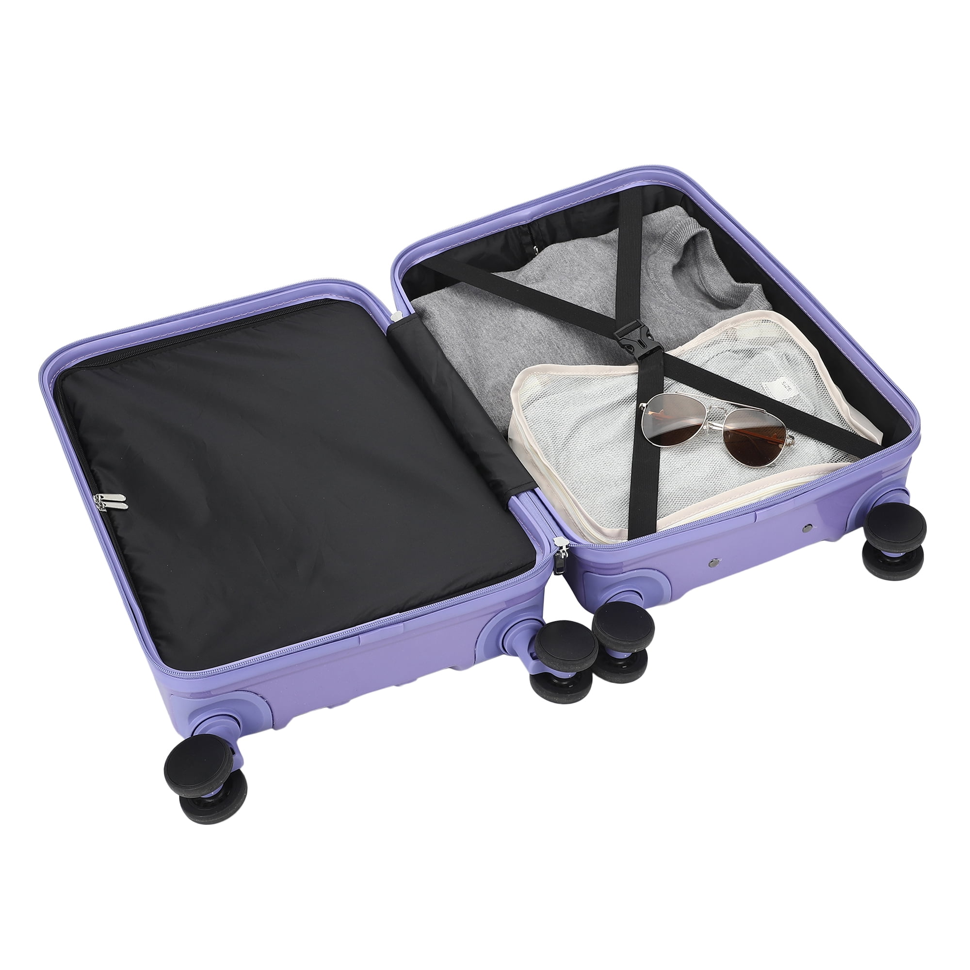 Kuromi Monochrome Character light weight 20" Rolling Luggage