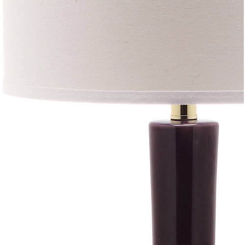 SAFAVIEH Mae 30.5 in. H Long Neck Ceramic Table Lamp, Dark Purple, Set of 2 - image 4 of 5