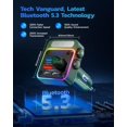 thumbnail image 3 of Adaptador Bluetooth para coche Nulaxy BC91 54 W con 4 puertos de carga, 3 of 9