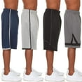 thumbnail image 4 of Essential Elements 4 Pack: Men's Active Performance Athletic Sports Workout Gym Casual Knit Basketball Shorts with Pockets Set B, 4X-Large, 4X_l, 4 of 7