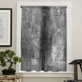 thumbnail image 4 of Gray Semi Sheer Curtains Drapes for Living Room, Bedroom, French Doors Window 54 Inches Long, Retro Oil Painting Modern Abstract Art Aesthetics Rod Pocket Chiffon Curtain Drapery Voile Drape Panel, 4 of 6