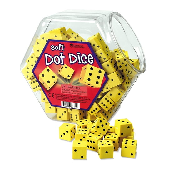 Learning Resources Hands-On-Soft Dice Bucket, Math Manipulatives, Ages 5