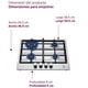 thumbnail image 4 of Combo Parrilla a Gas 4 Quemadores AI4 Campana de Pared 60 cm CEA60C AVERA AI4CEA60C, 4 of 6