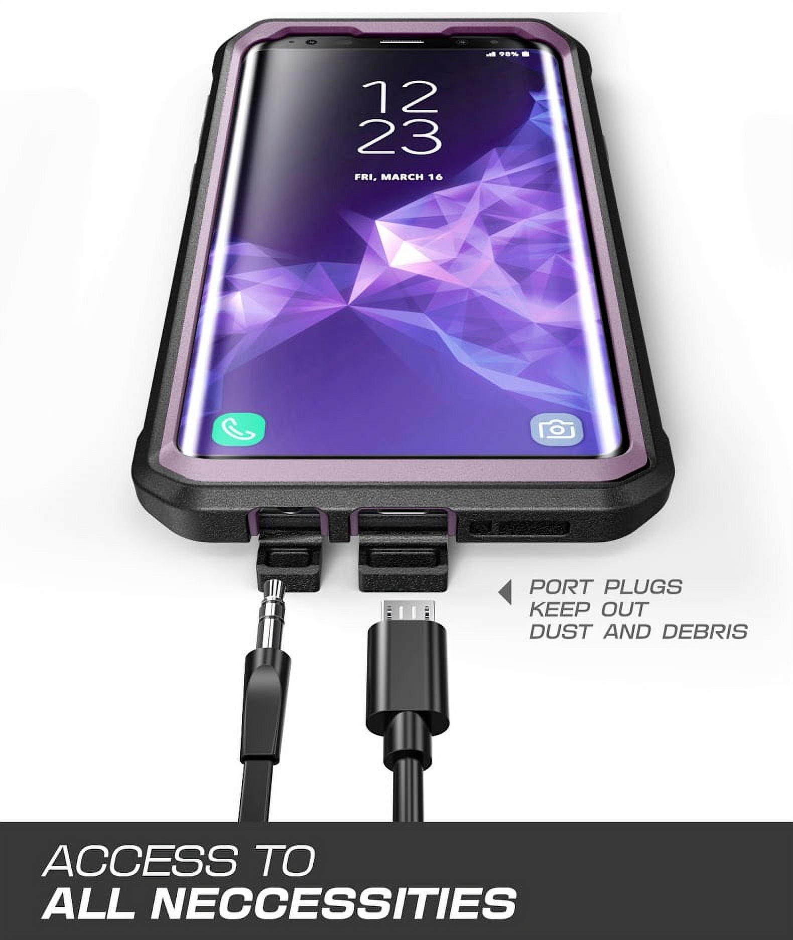 SUPCASE Unicorn Beetle Pro Series Case Designed for Galaxy S9, with Built-in Screen Protector Full-Body Rugged Holster Case for Galaxy S9 (2018 Release) (Violte)