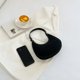 thumbnail image 5 of Bolsa de axila para mujer Bolsa de mano de media luna con cremallera para dama (negro) Tmvgtek Para Estrenar, 5 of 9