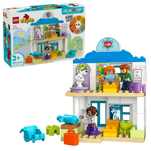 LEGO DUPLO Town First Time Visit with the Doctor Office Building Toy Playset - Preschool Learning and Educational Toy for Toddlers, Boys and Girls, Ages 2  - Baby Gift Idea - 10449