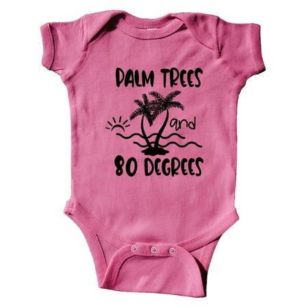 

Inktastic Spring Break Palm Trees and 80 Degrees Gift Baby Boy or Baby Girl Bodysuit