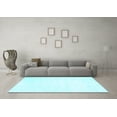 thumbnail image 3 of Ahgly Company Indoor Rectangle Solid Light Blue Modern Area Rugs, 7' x 9', 3 of 4