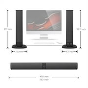 2pcs 3D Surround Sound Bar Wireless Bluetooth TV Soundbar Home Theater Speaker System Subwoofer
