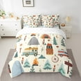 thumbnail image 2 of Erosebridal Happy Camping Camper Bedding King Size, Jungle Adventure Comforter Sets with Sheets, Microfiber Duvet Set, RV Decor, Reversible 7-Piece, 2 of 5