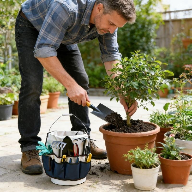 CEORPER Water Resistant Gardening Tool Bag Organizer Case For Gardening Projects