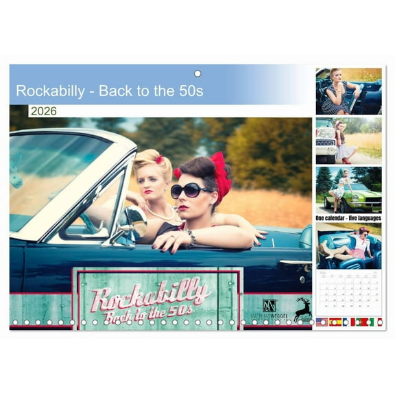 Rockabilly - Back to the 50s (Monthly Wall Calendar 2026 11.7 x 16.5 (open)), CALVENDO 14 Month Calendar