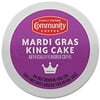 Community Coffee Flavored Medium Roast Single Serve Kcup Pod Box Of Pods, Mardi Gras King Cake, 18 Count