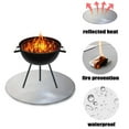 thumbnail image 6 of 24" Round Fireproof Fire Pit Mat for Deck Patio Protection Heat Resistant Silver Under Grill Mat for Outdoor BBQ Fire Bowl Shield High Temp Grilling Pad, 6 of 7