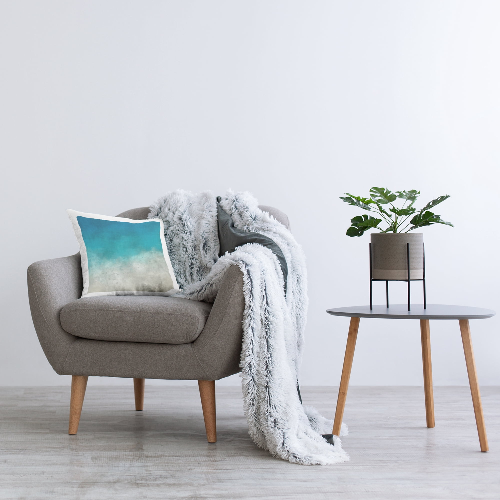 Stupell Industries Aerial Beach Coast Shoreline View Design by Alpenglow Workshop Throw Pillow
