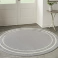 thumbnail image 5 of Nourison Essentials Indoor/Outdoor Grey/Ivory 4' x round Area Rug, (4 Round), 5 of 11