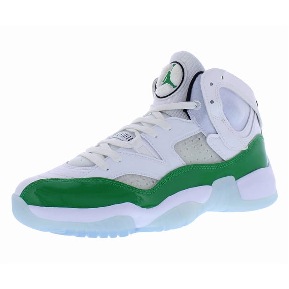 Jordan Mens Jumpman Two Trey Shoes,White/Black/Lucky Green,10.5
