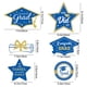 thumbnail image 1 of Decoraciones de graduación azules y doradas Set de 24 Clase de 2022 Decoración de mesa Con party greeting party greeting, 1 of 2