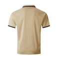 thumbnail image 5 of Charmgo Mens T-Shirts Clearance, Men's Fashion Spring and Summer Buttons Casual Short Sleeve Lapel Neck Shirt Solid Color Tops Golf Shirts for Men, Polo Shirts for Men Khaki S, 5 of 5