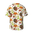 thumbnail image 2 of KLL Thanksgiving Turkey Print Men's Shirt Short Sleeve Button Down Summer Cuba Beach Shirts- XX-Large, 2 of 7