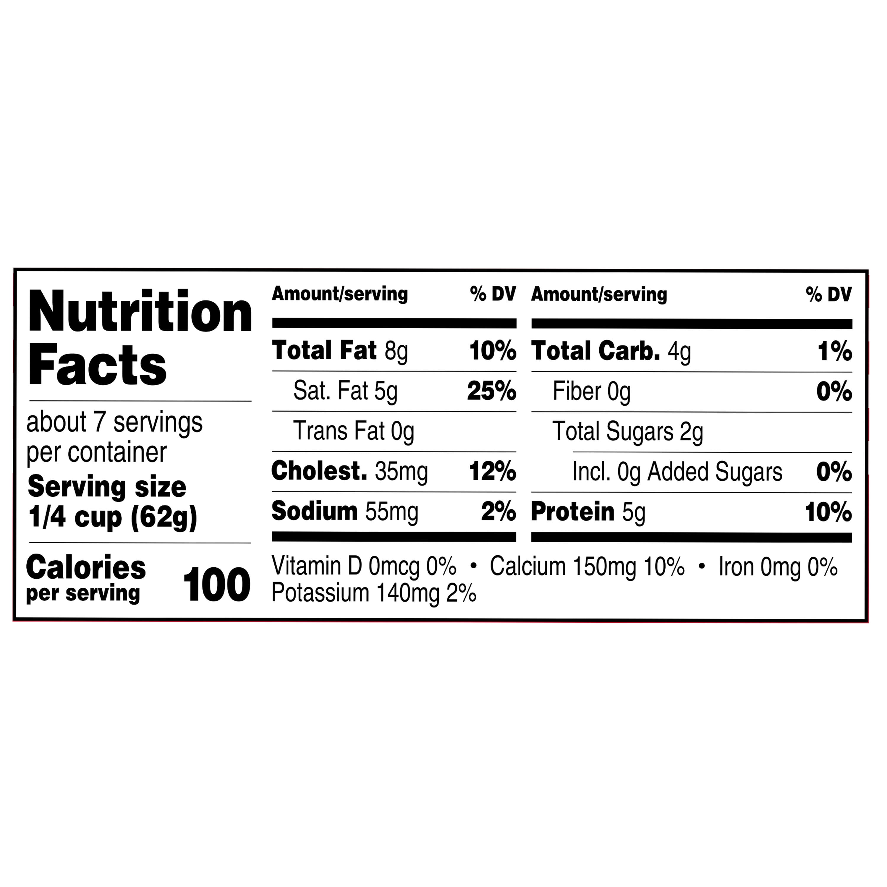 Great Value Original Whole Milk Ricotta Cheese, 15 oz Tub (Refrigerated)