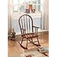 thumbnail image 3 of Elegant Wooden Rocking Chair, Tobacco Brown, 3 of 3