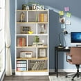 thumbnail image 5 of 72 Inch Tall Bookcase, 6 Tier Cube Bookshelf Storage Organizer for Home Office, Library White, 5 of 5